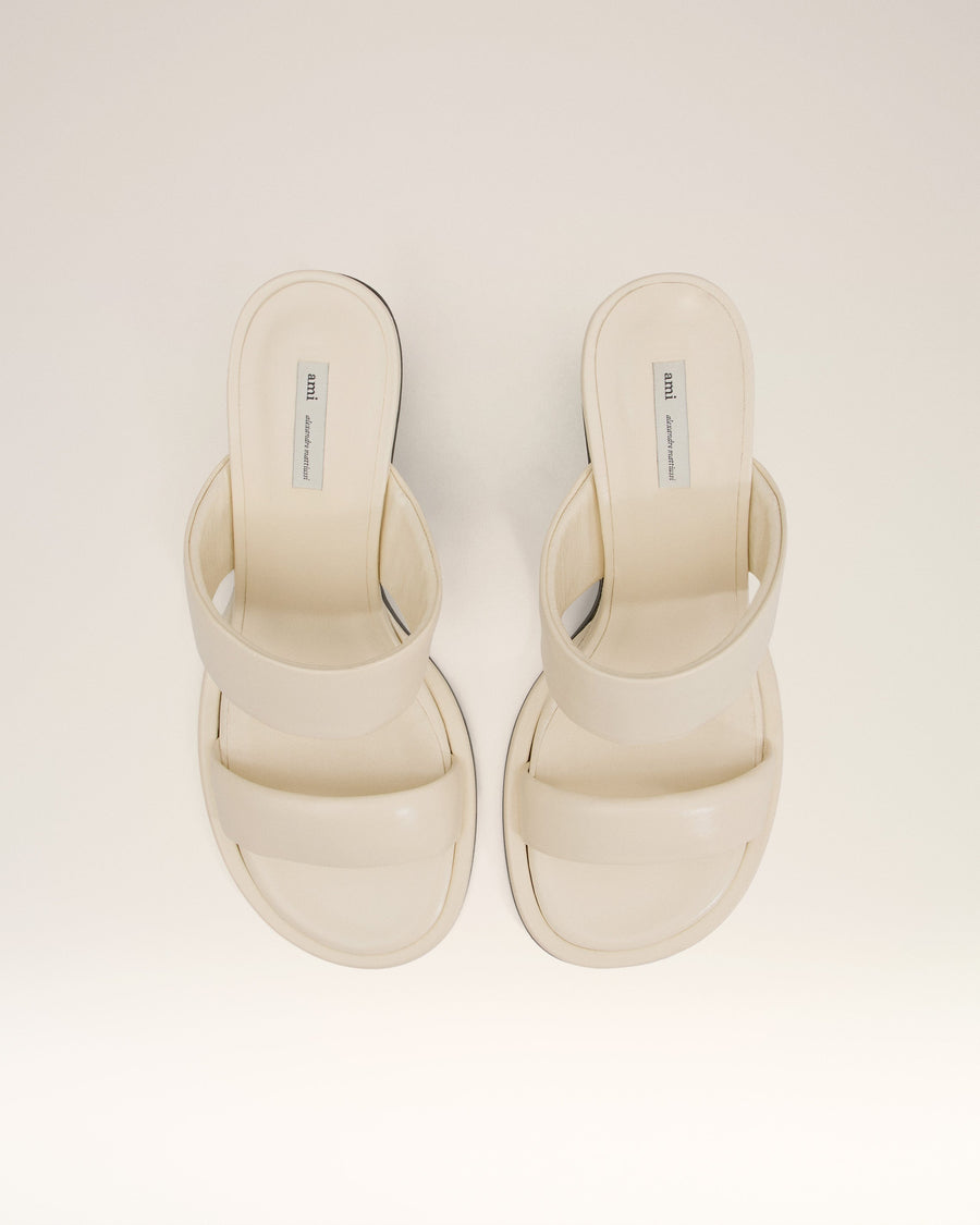 Beige Leather Piano Sandals