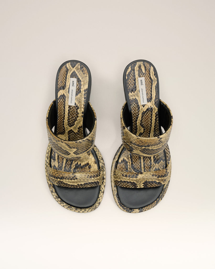 Beige Leather Piano Sandals