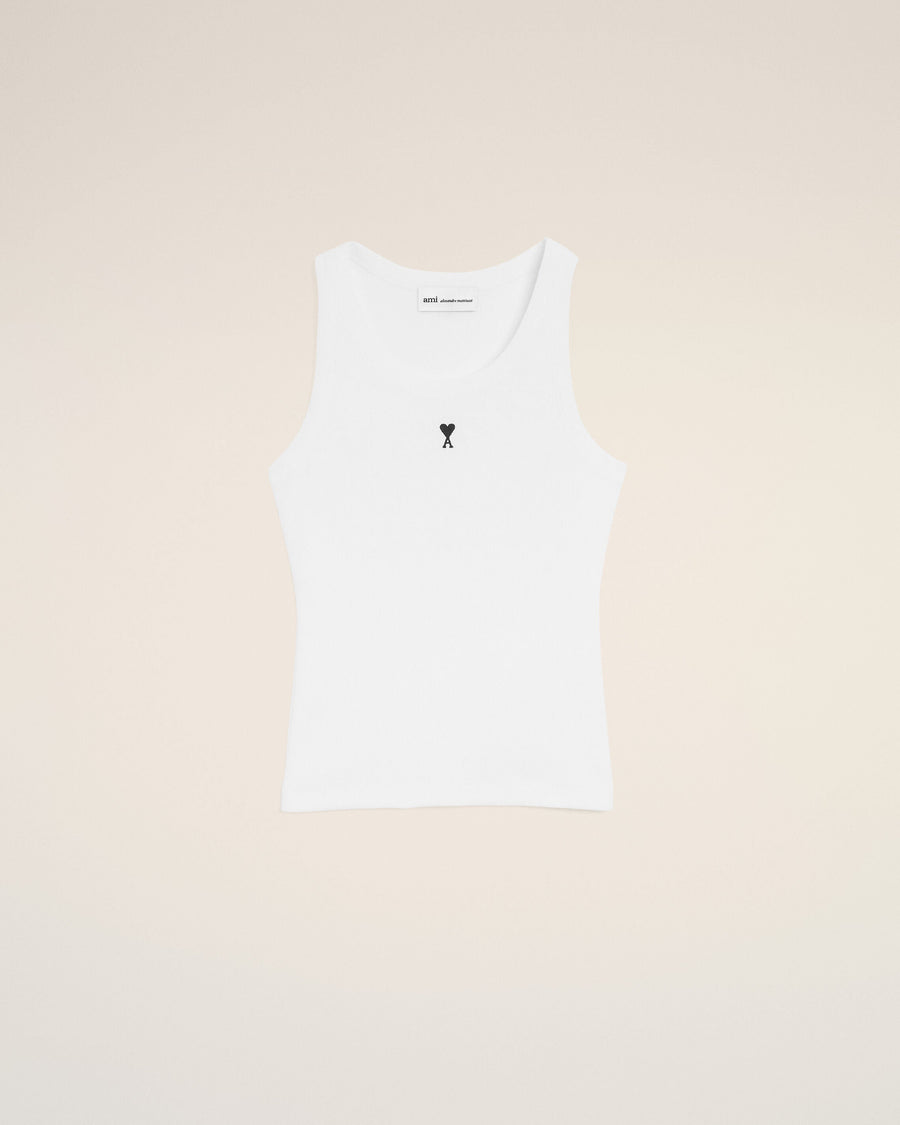 White Cotton Ami De Coeur Tanktop