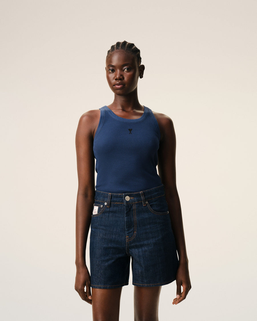 Blue Cotton Ami De Coeur Tanktop