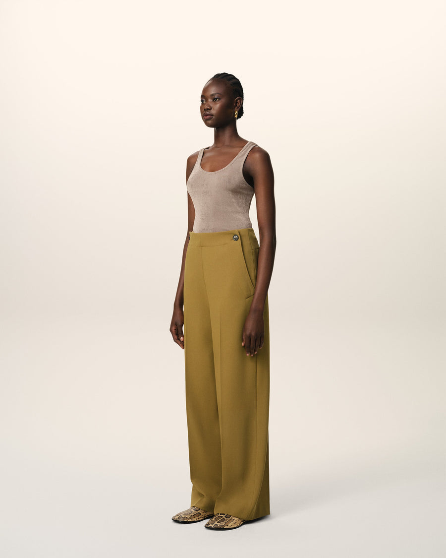 Mustard Wool Sailor Trousers