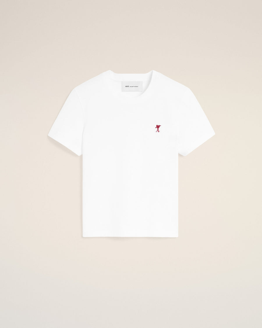 White cotton t-shirt with Ami de Coeur arrow