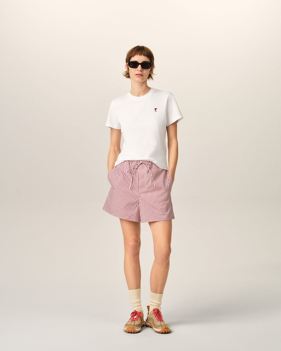 White cotton t-shirt with Ami de Coeur arrow