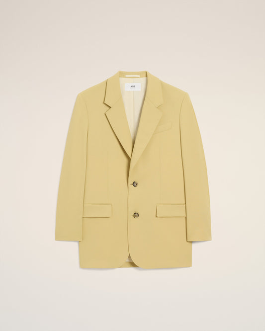Green Wool Loose Double Breasted Jacket