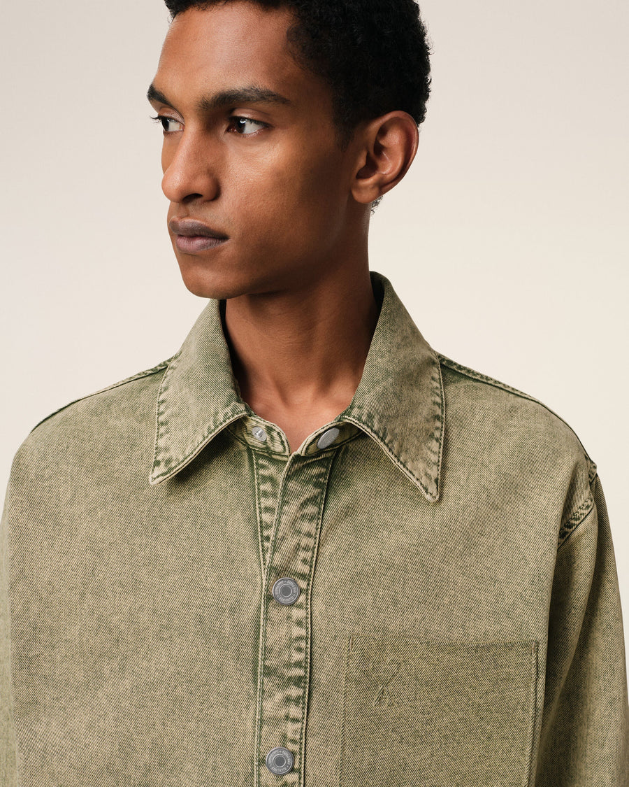 Green Cotton Ami de Coeur Overshirt