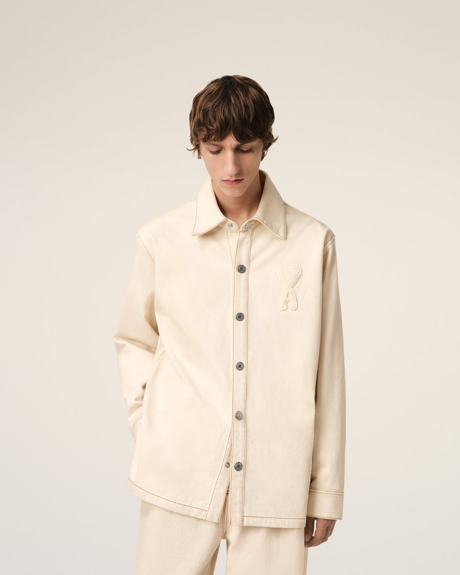 Beige Cotton Ami de Coeur Overshirt