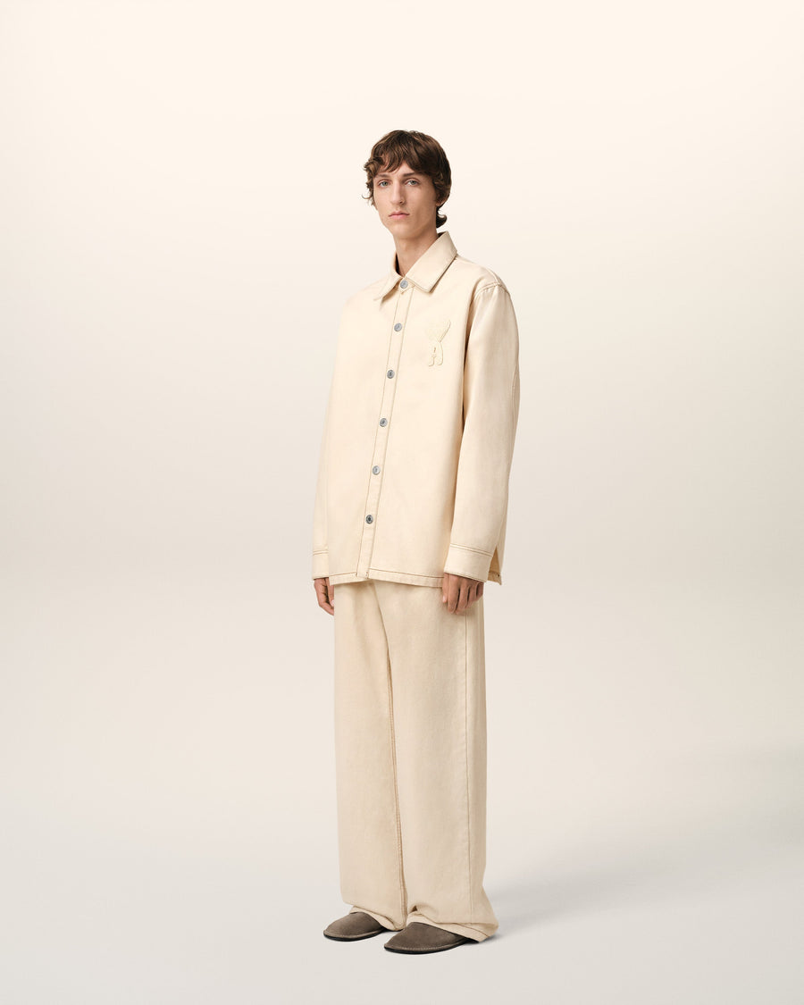 Beige Cotton Ami de Coeur Overshirt