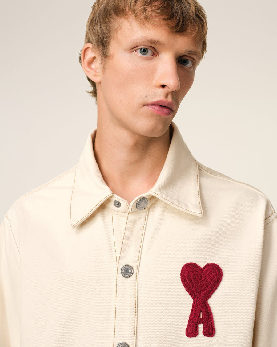Beige Cotton Ami de Coeur Overshirt