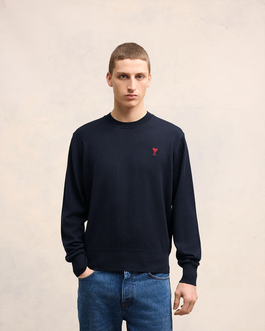 Ami de Coeur Embroidery Crew Neck Sweater