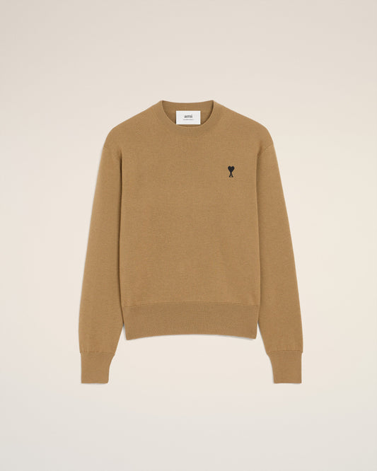 Brown Wool Ami De Coeur Crewneck Sweater