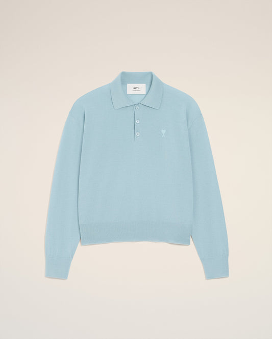 Blue Wool Ami De Coeur Polo