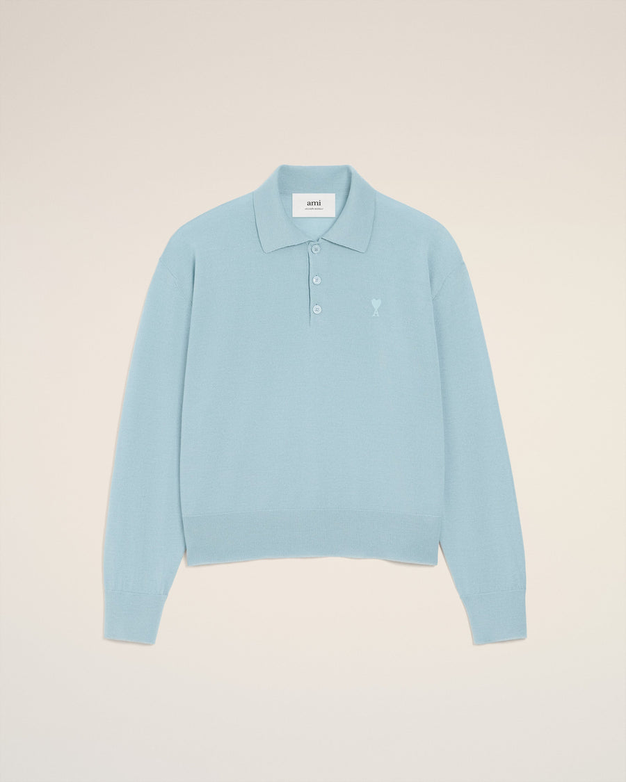 Blue Wool Ami De Coeur Polo