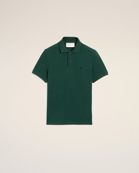 Green cotton polo with Ami de Coeur