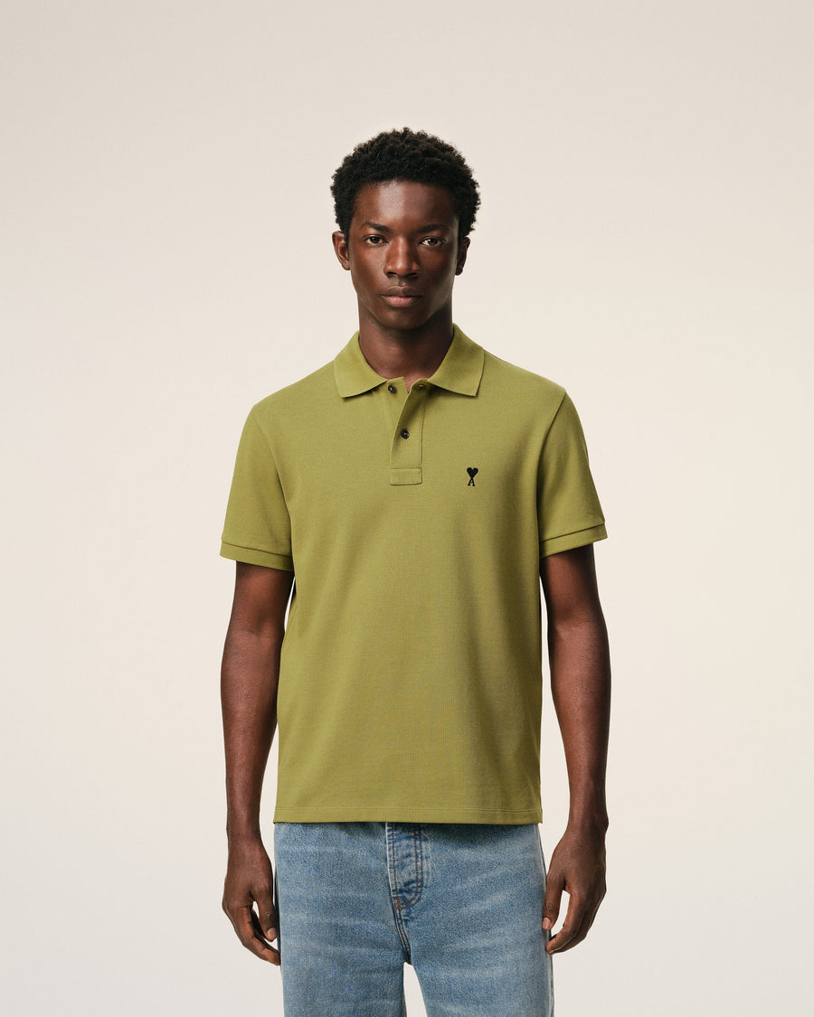 Green Cotton Short Sleeves Ami De Coeur Polo Shirt
