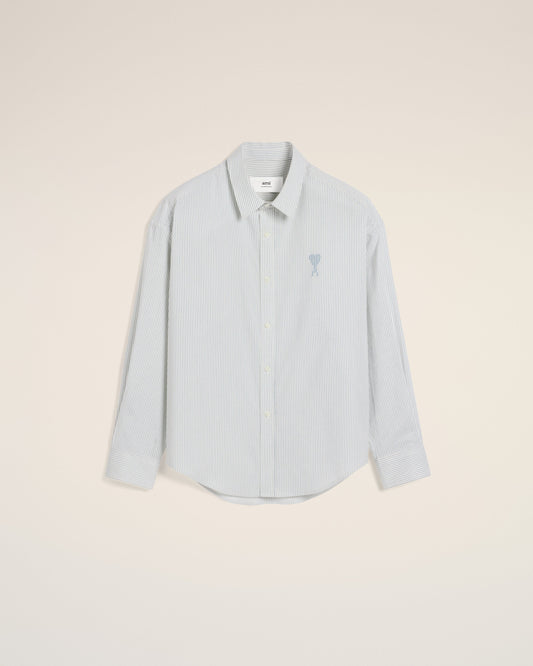 Blue Cotton Boxy Fit Shirt