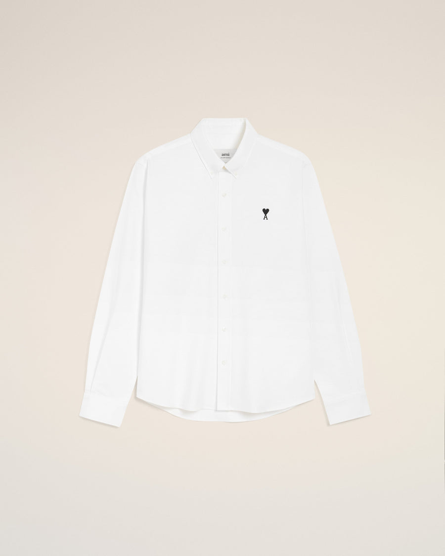 White Cotton Button Down Ami De Coeur Shirt