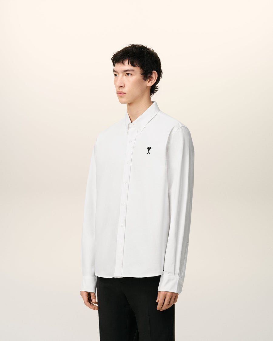 White Cotton Button Down Ami De Coeur Shirt