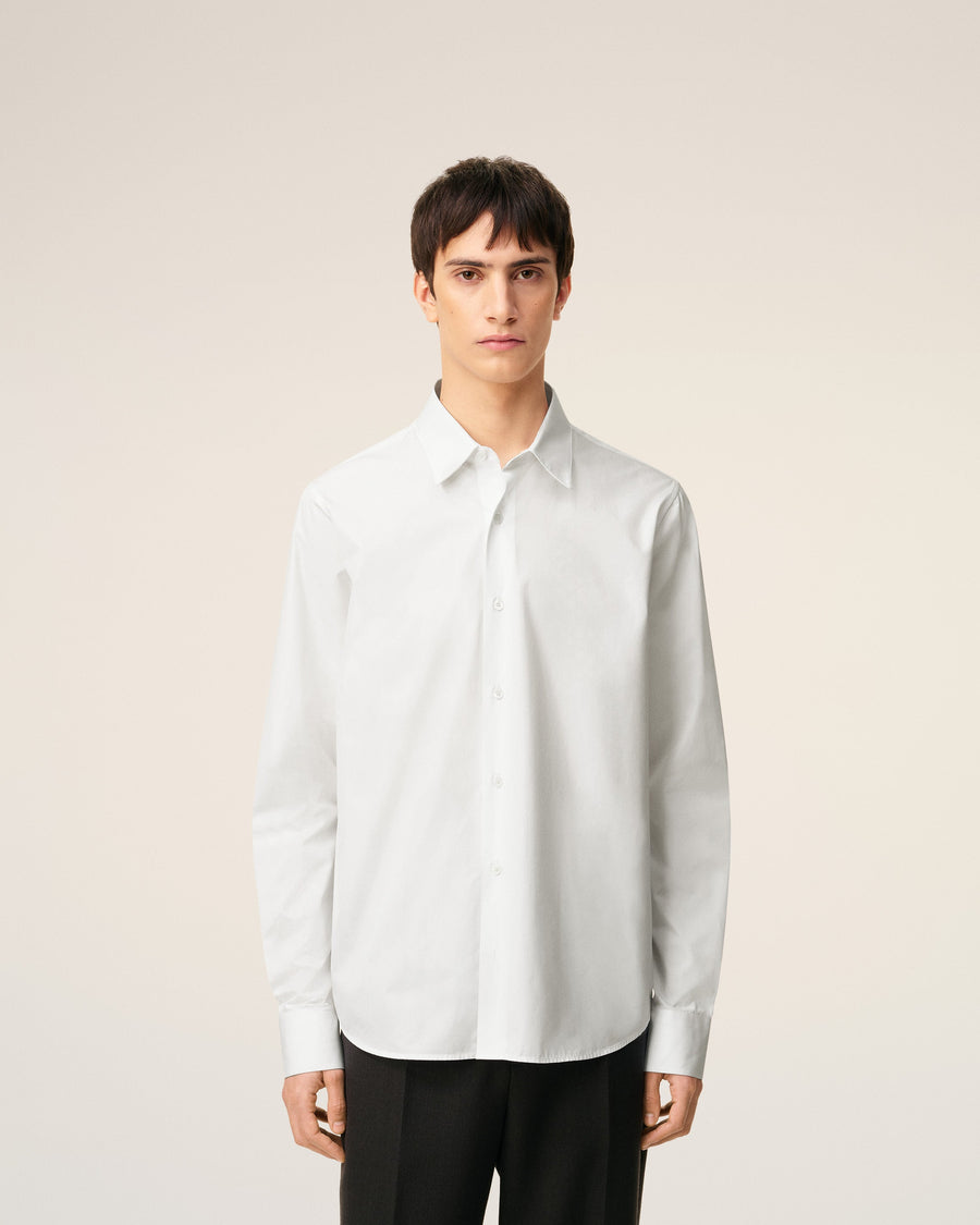 White Poplin Cotton Tailor Shirt