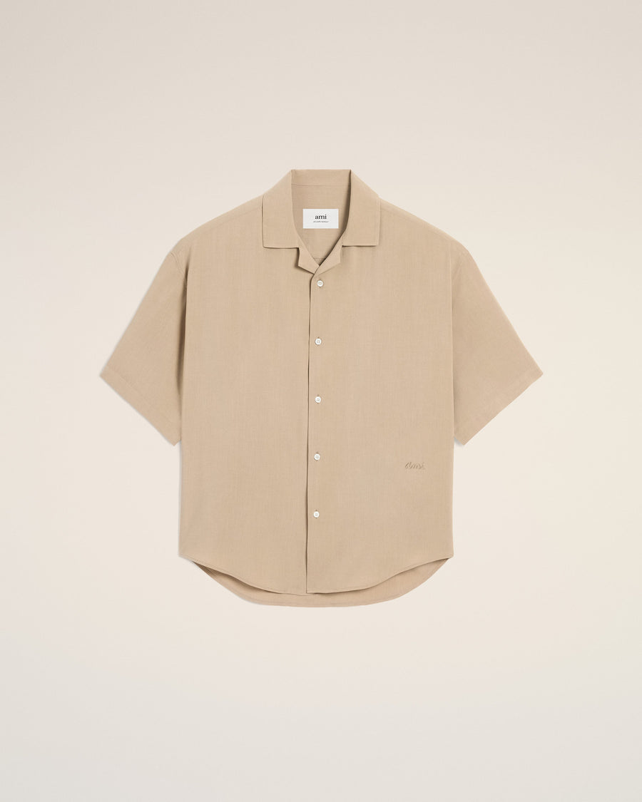 Beige Ami Camp Short Sleeved Shirt