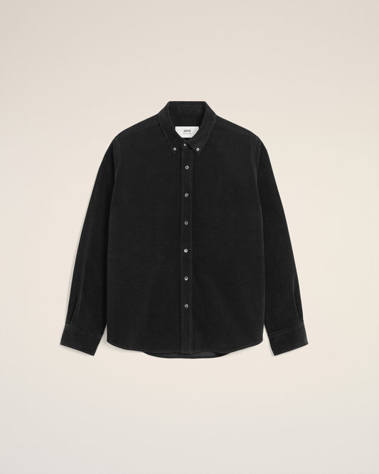 Black Cotton Button Down Ami De Coeur Shirt