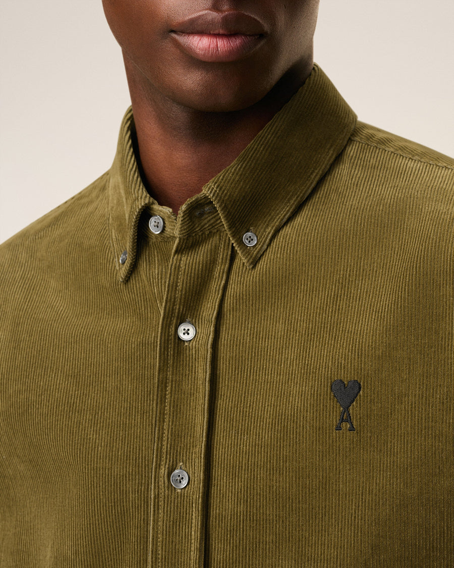 Green Cotton Button Down Ami De Coeur Shirt