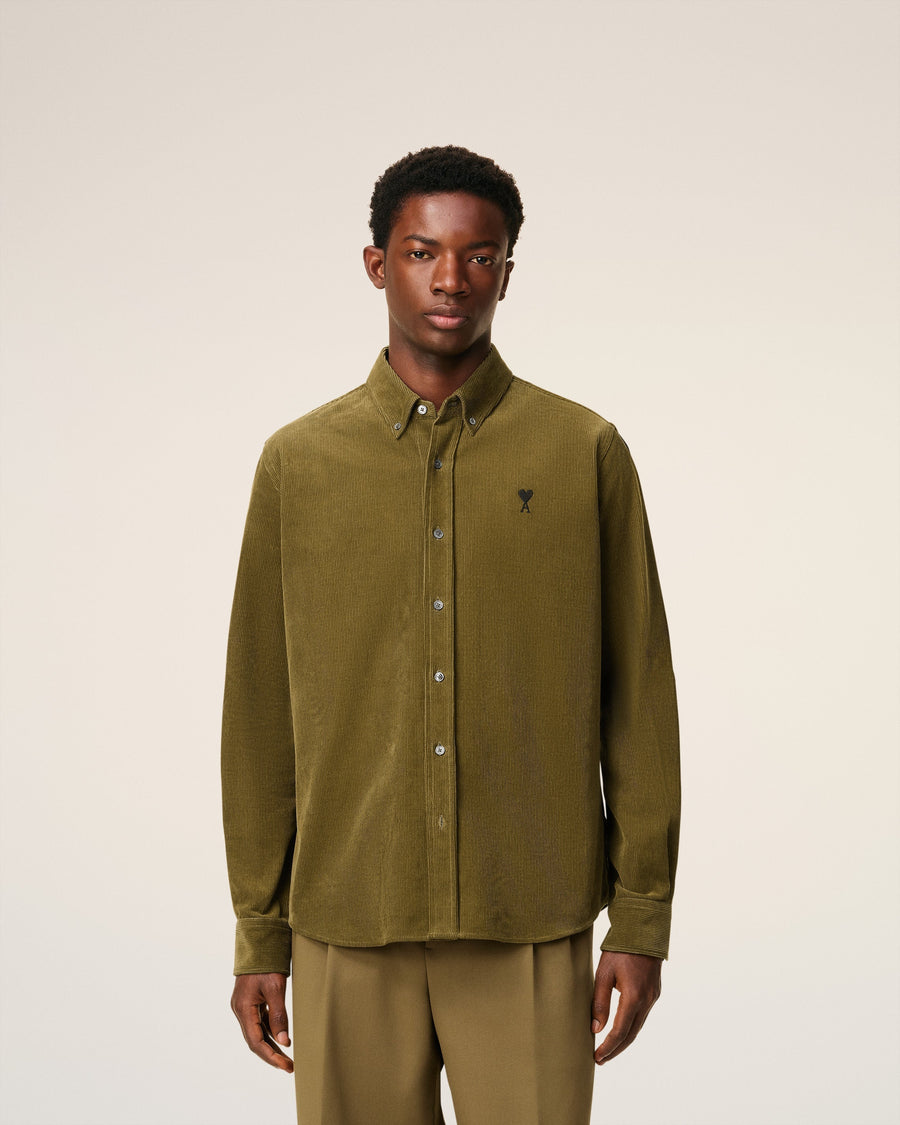 Green Cotton Button Down Ami De Coeur Shirt