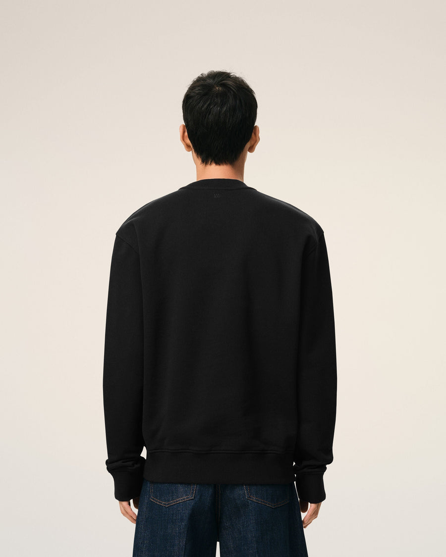Black Cotton Ami De Coeur Sweatshirt