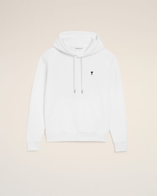 White Cotton Ami De Coeur Hoodie