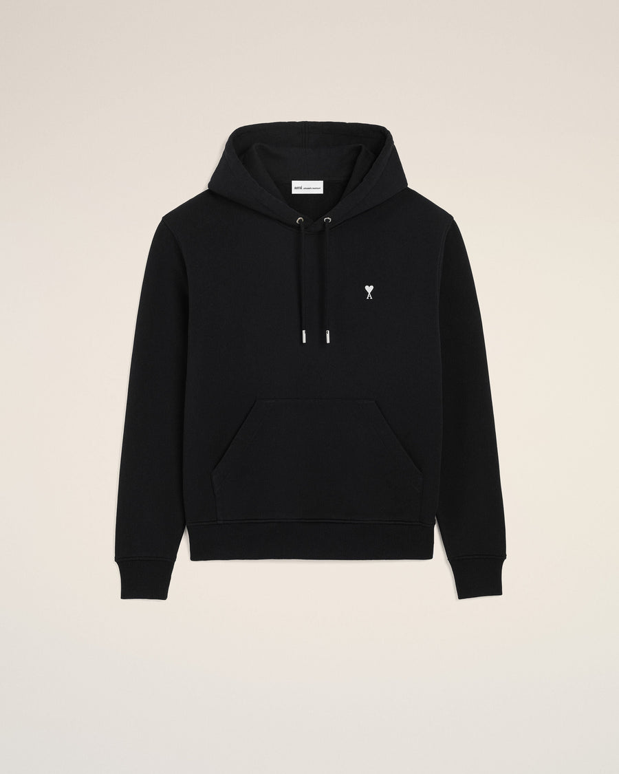 Black Cotton Ami De Coeur Hoodie