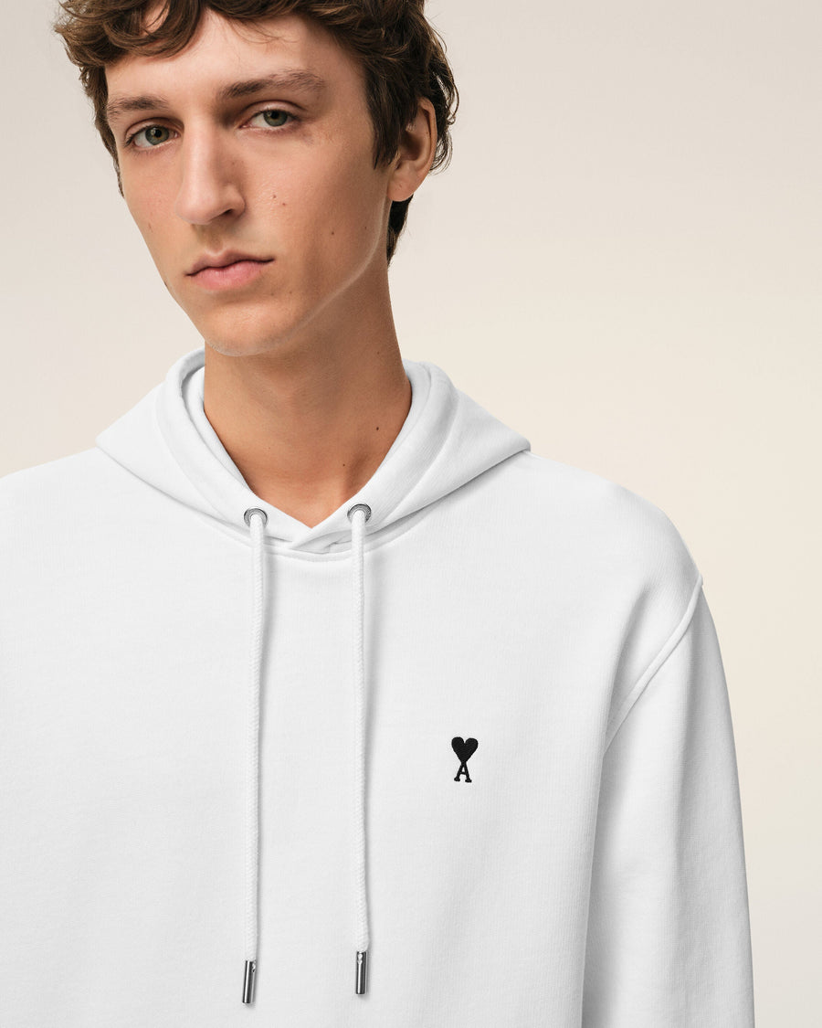 White Cotton Ami De Coeur Hoodie