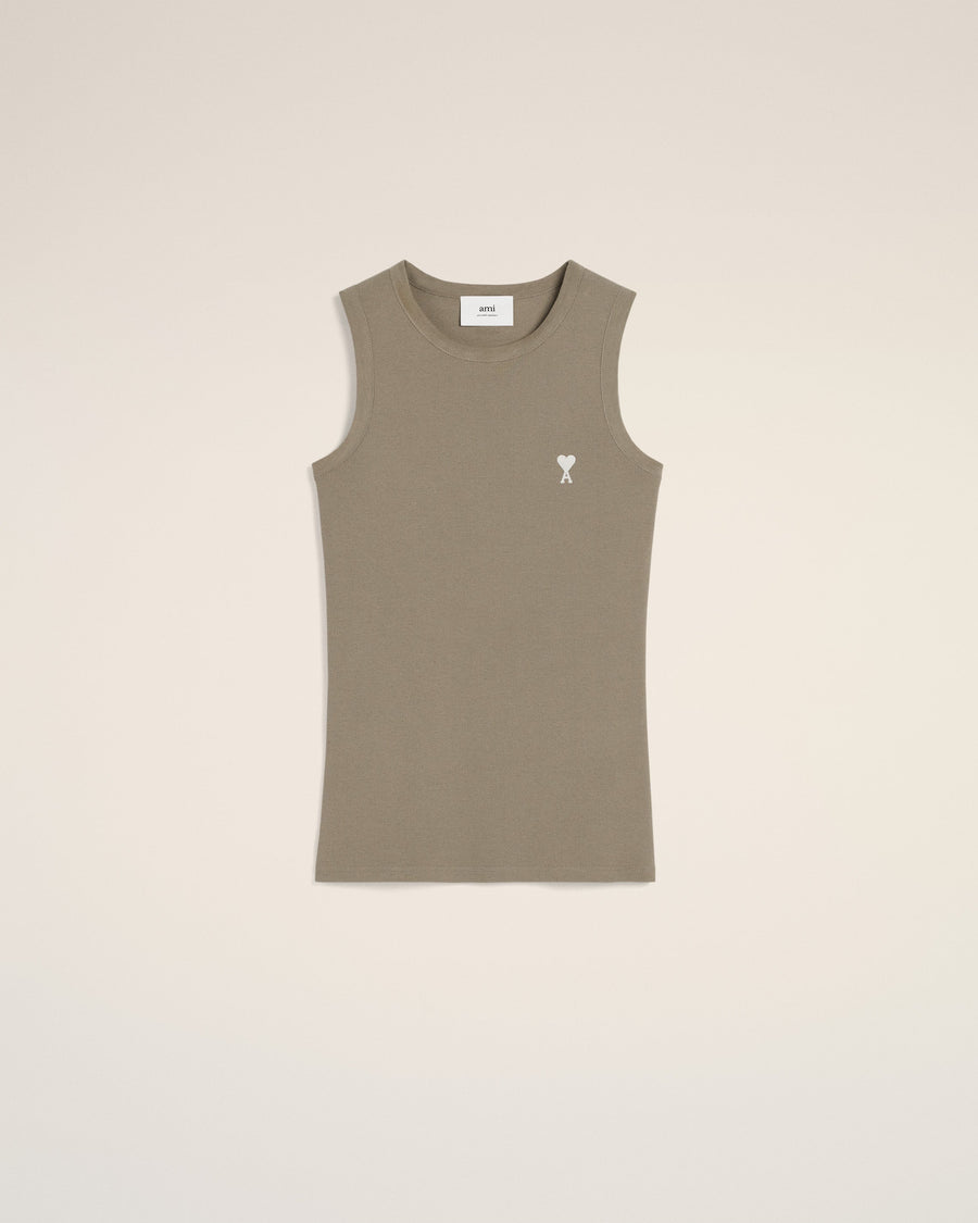 Green Cotton Rib Ami de Coeur Tanktop