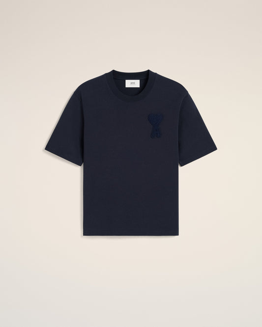 Navy Cotton Ami de Coeur Patch T-Shirt