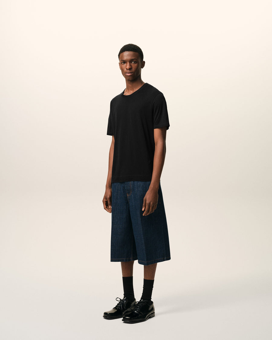 Black Cotton Ami De Coeur T-shirt