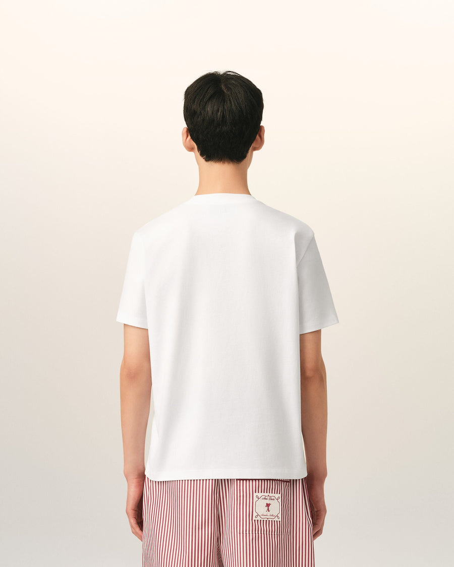 White cotton t-shirt with Ami de Coeur arrow