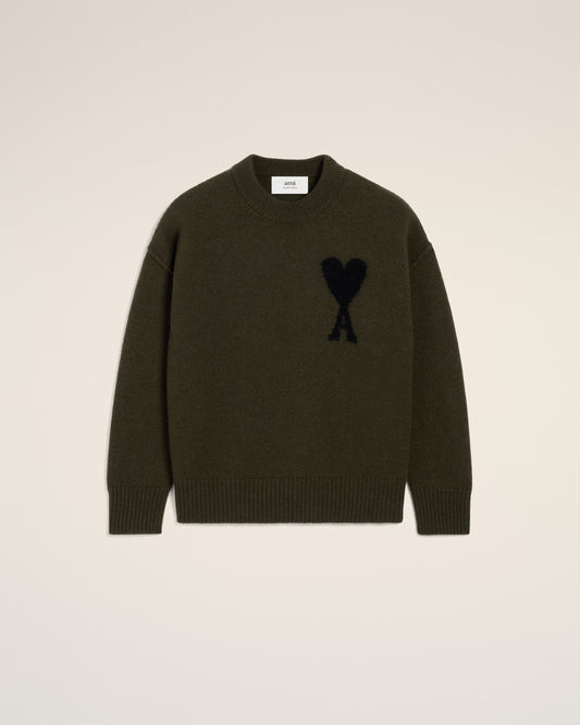 Khaki Wool Ami De Coeur Sweater