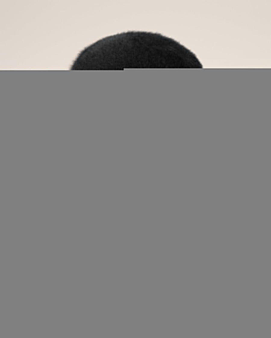 Black Wool Ami de Coeur Stud Bucket Hat