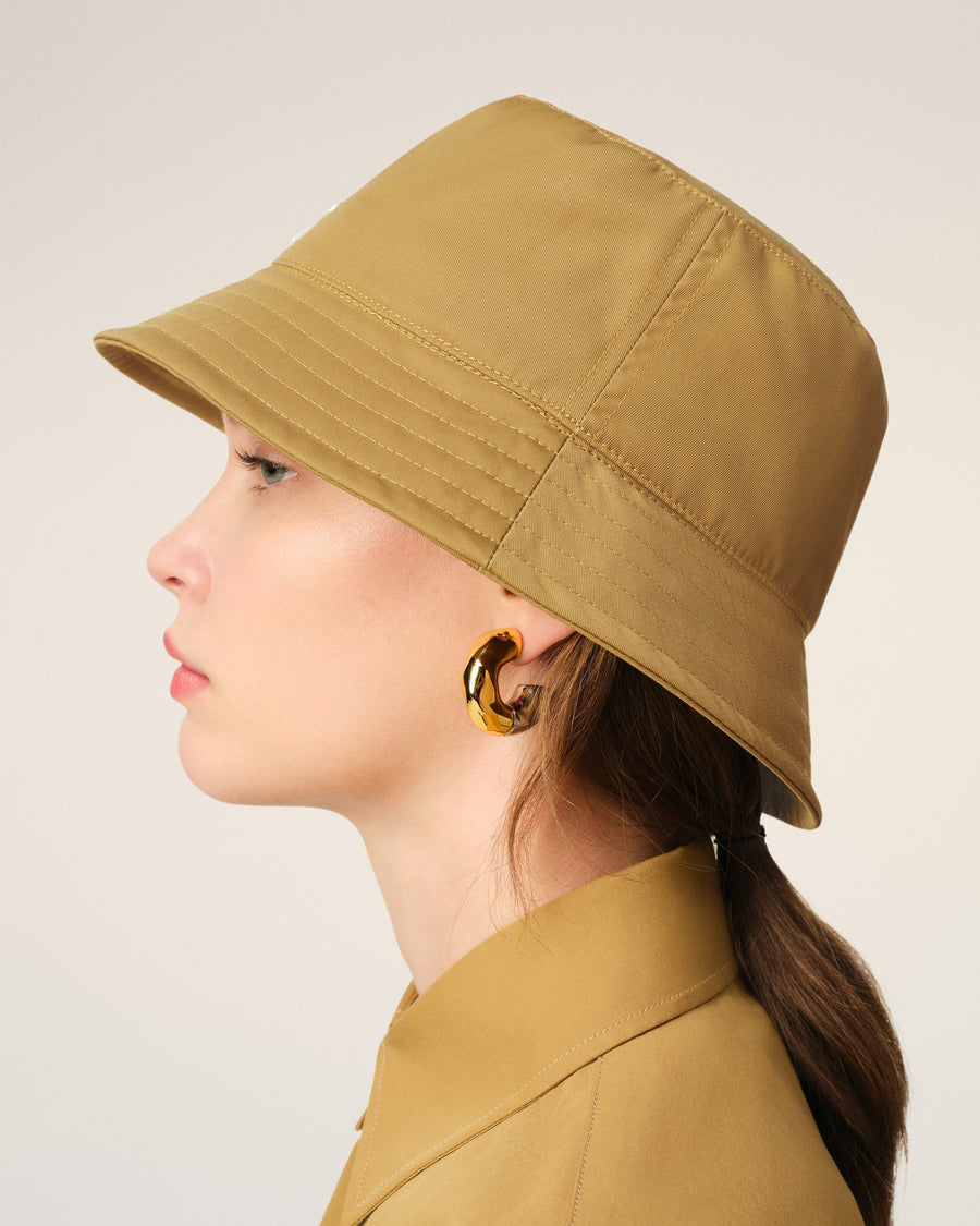 Mustard Twill Ami de Coeur Stud Bucket Hat