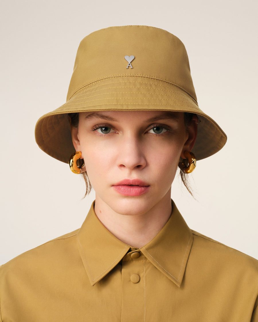 Mustard Twill Ami de Coeur Stud Bucket Hat
