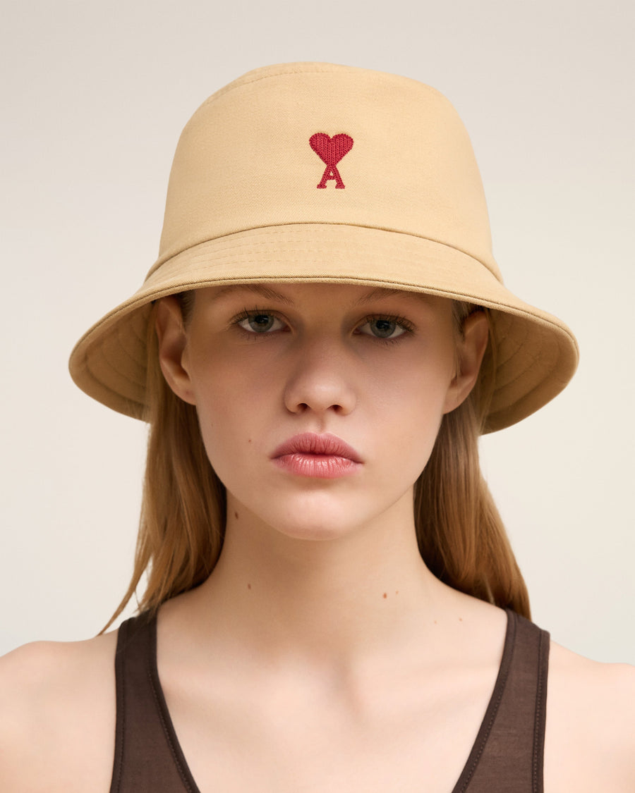 Red Ami de Coeur Embroidery Bucket Hat