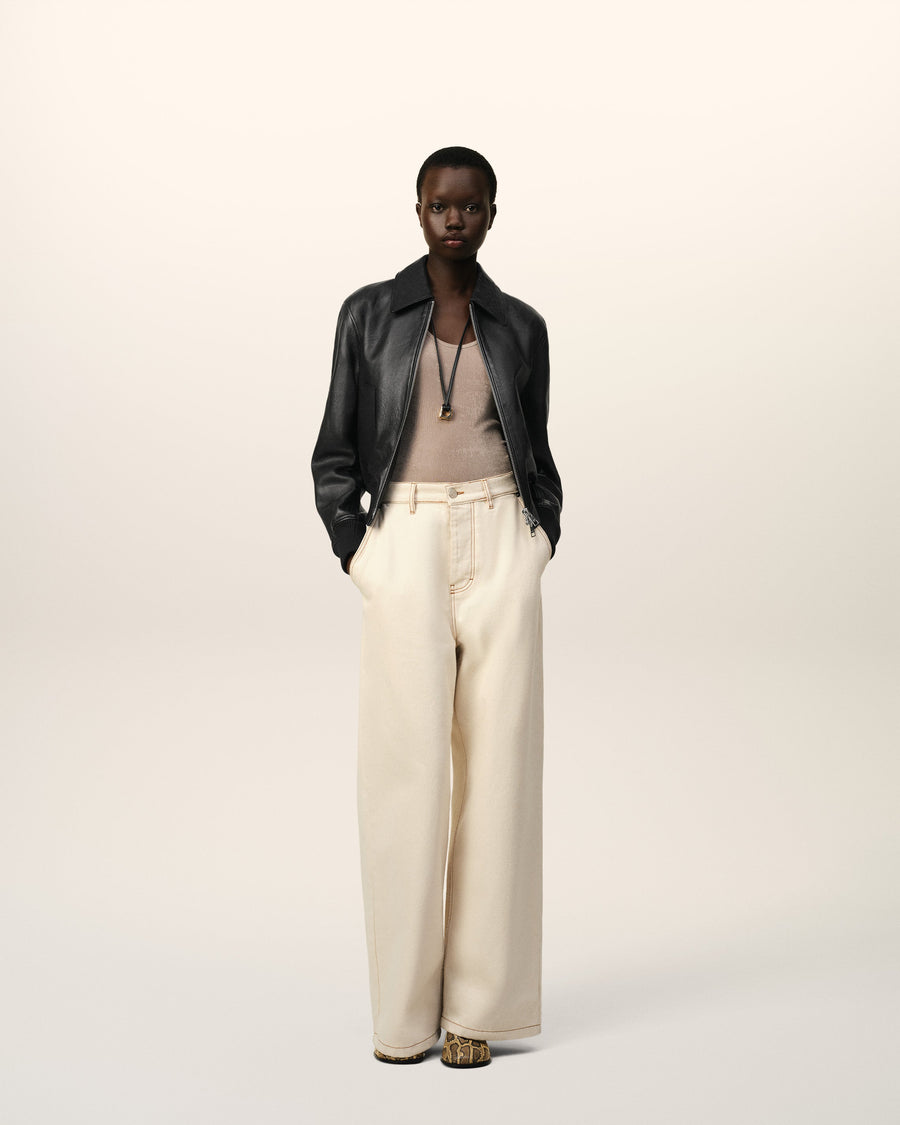 Leather Zipped Jacket
