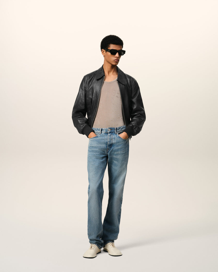 Leather Zipped Jacket