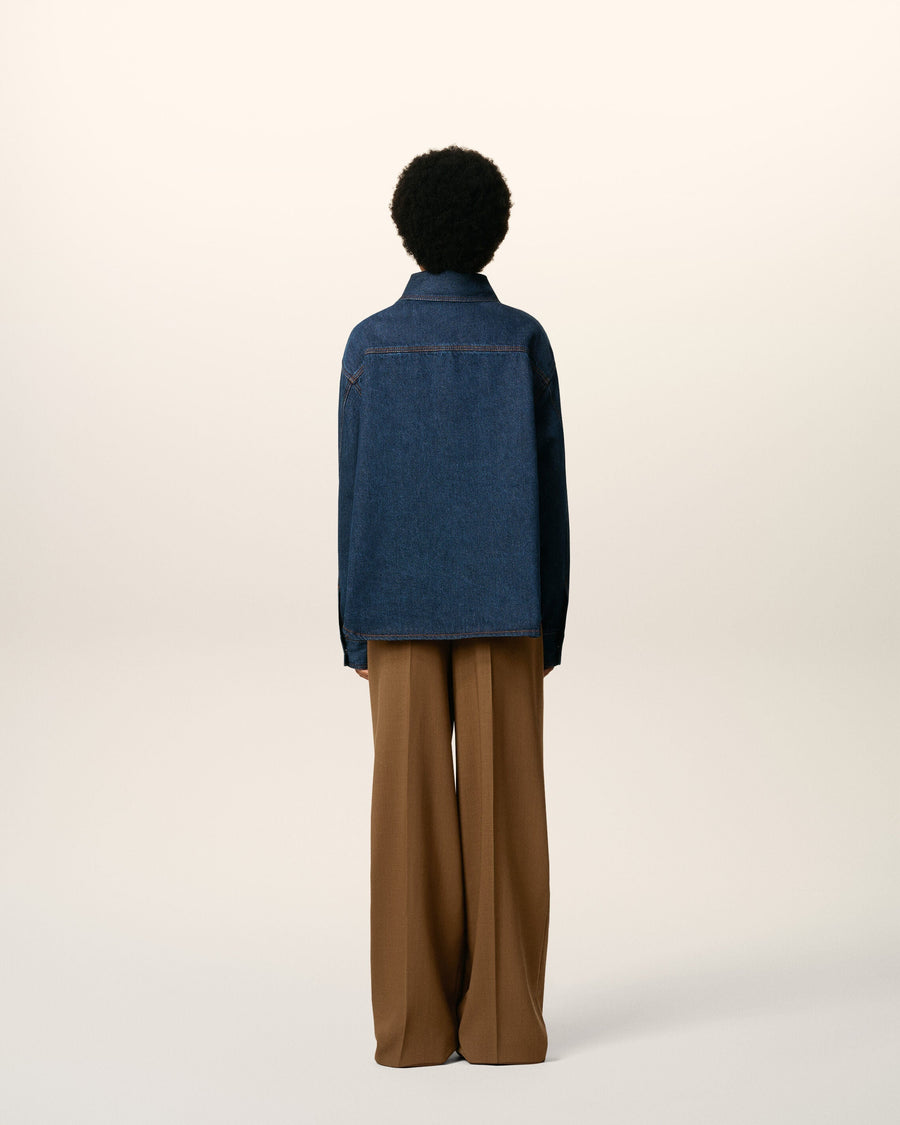 Blue Cotton Ami De Coeur Overshirt