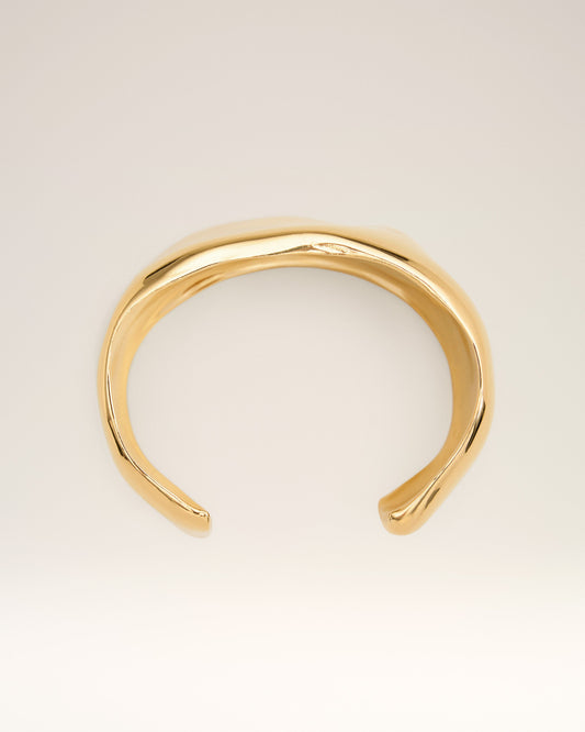 Gold Brass Dune Large Size Cuff