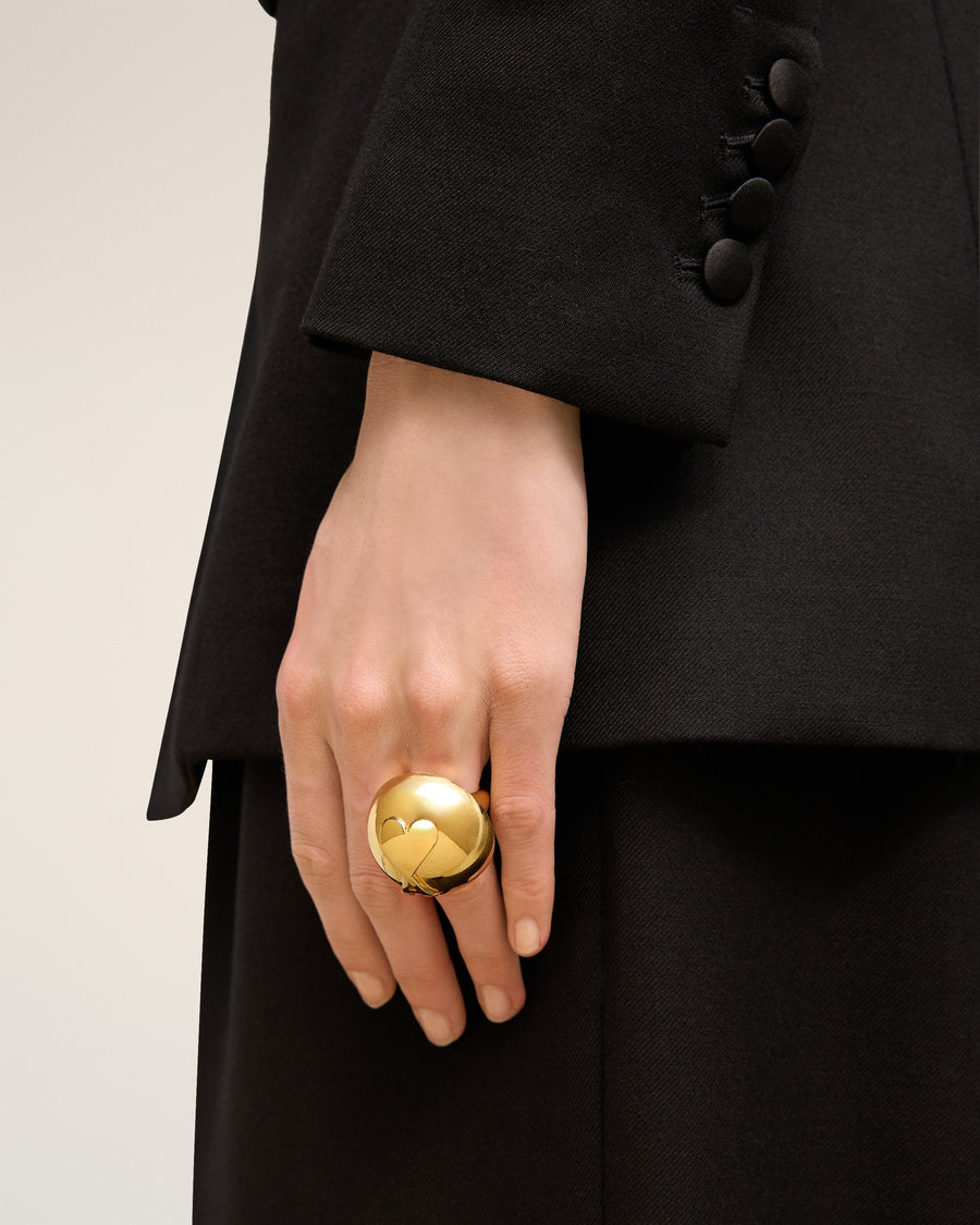 Domed Ami de Coeur Ring