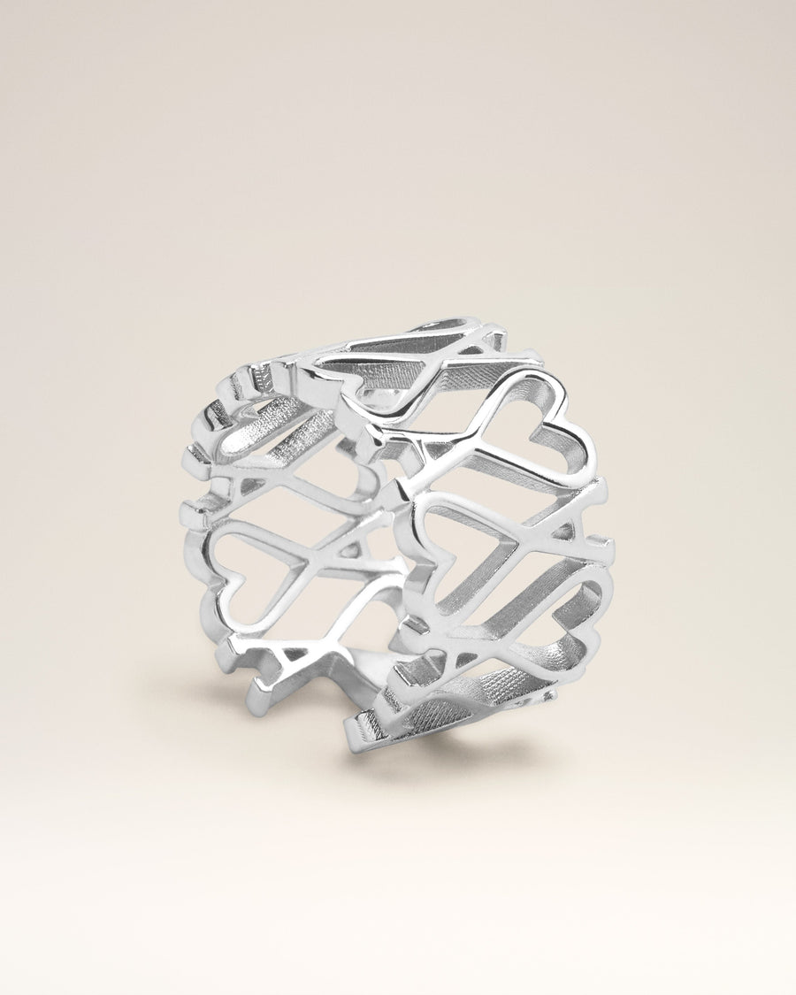 Silver Brass Ami de Coeur Ring