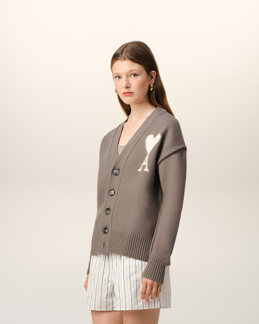 Taupe Wool Ami de Coeur Cardigan