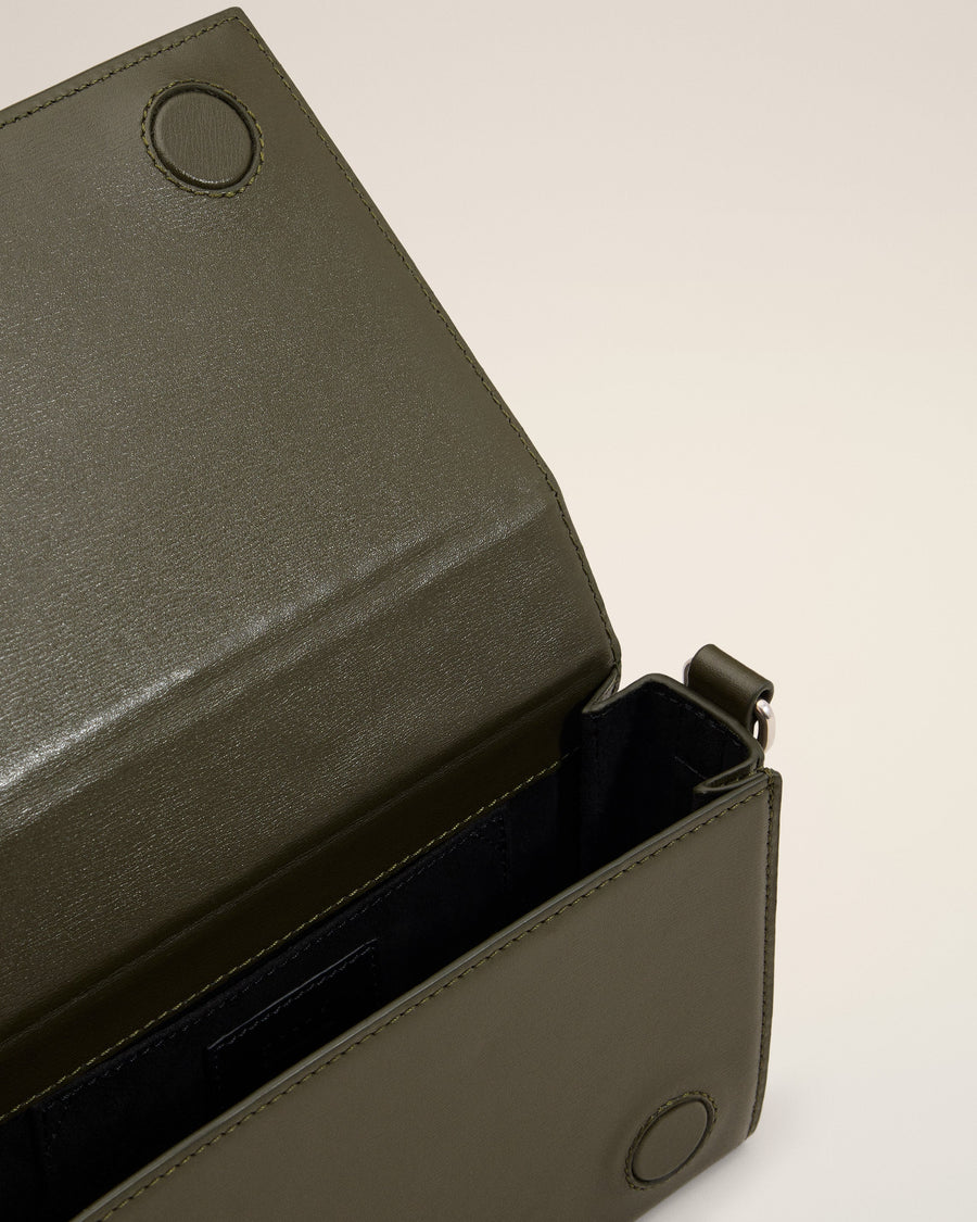 Green Leather Ami de Coeur Lunch Box Bag
