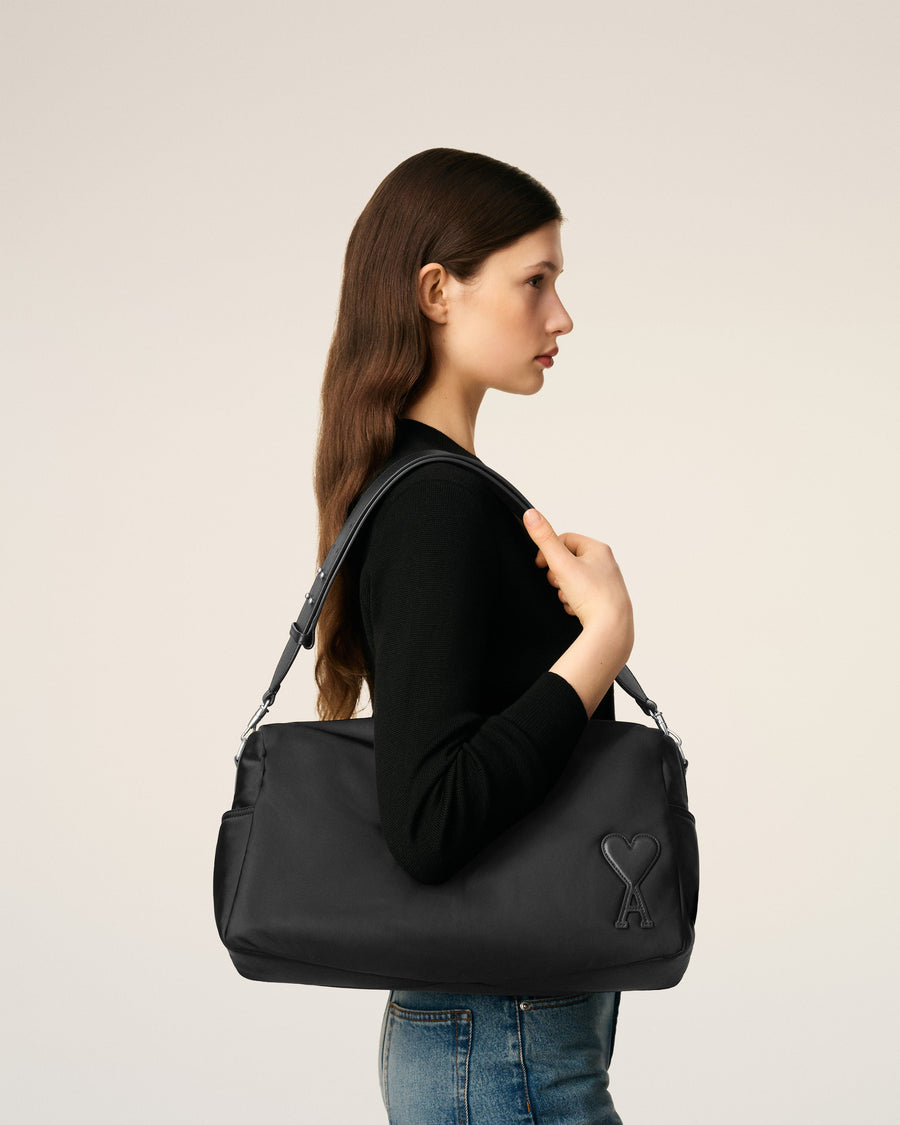 Black Nylon Canvas Large  Marcel Backpack