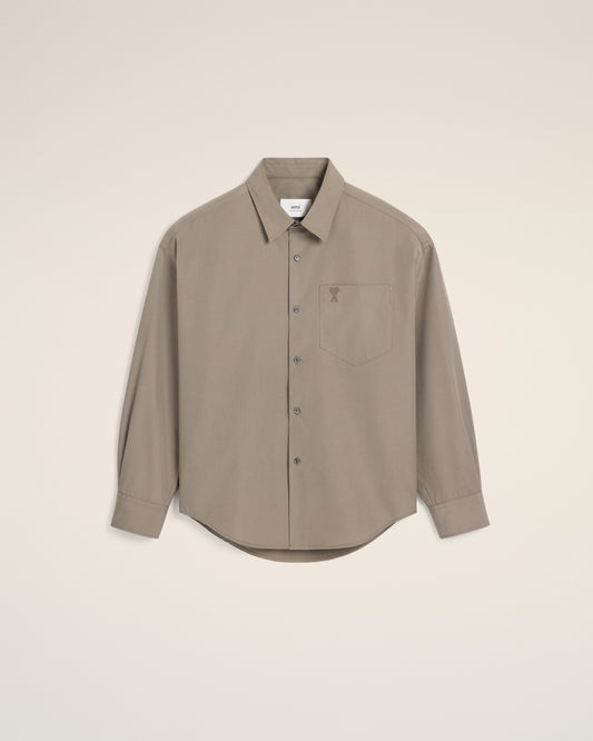 Beige Cotton Ami de Coeur Boxy Shirt