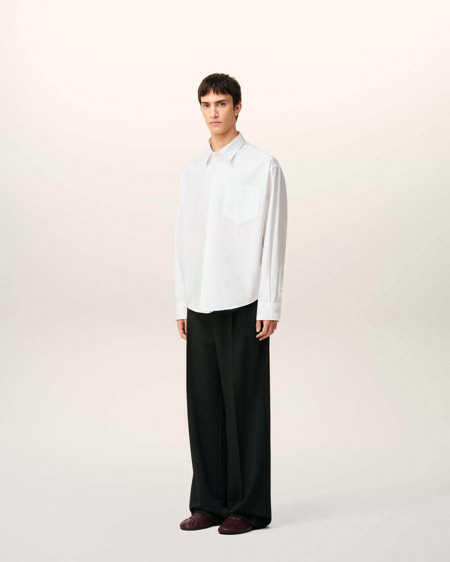White Cotton Ami De Coeur Boxy Shirt